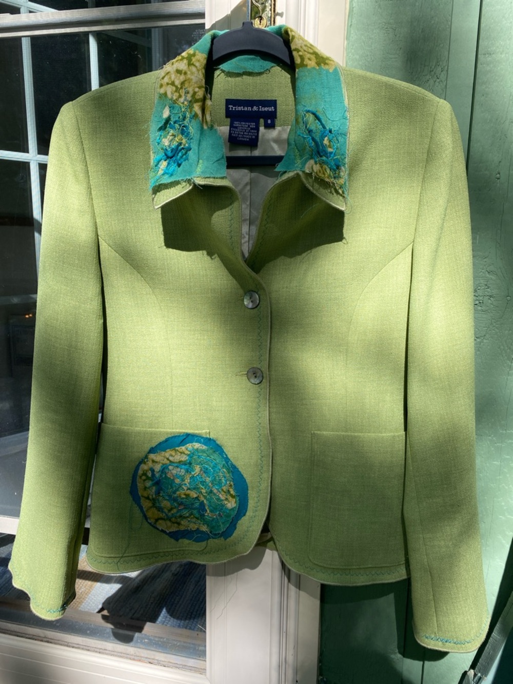 90s / Y2K unique lime green blazer — Tristan and Iseut